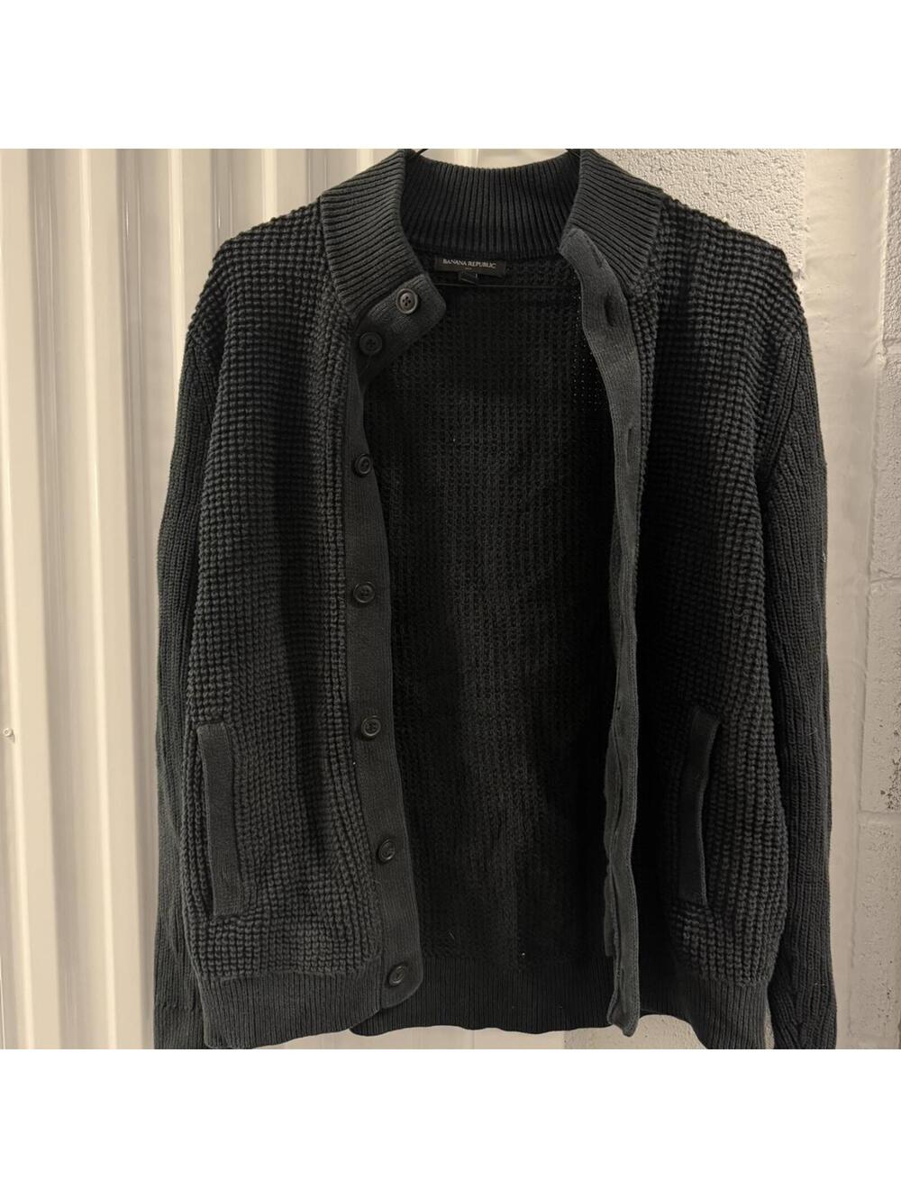 Banana Republic Women's Grey and Black Cardigan - Picture 3 of 4